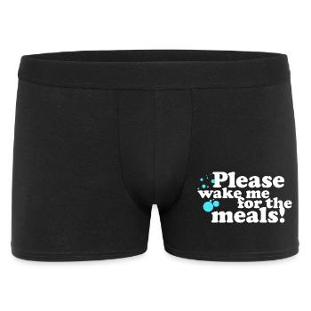 Please, wake me for the Meals! - Men's Boxer Shorts - black - Front