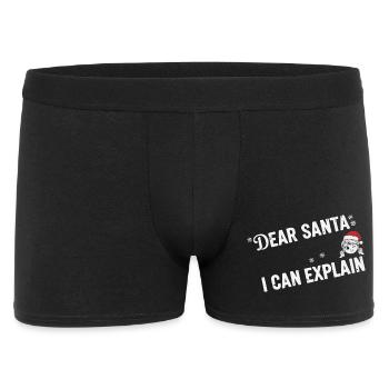Dear Santa I Can Explain - Men's Boxer Shorts - black - Front