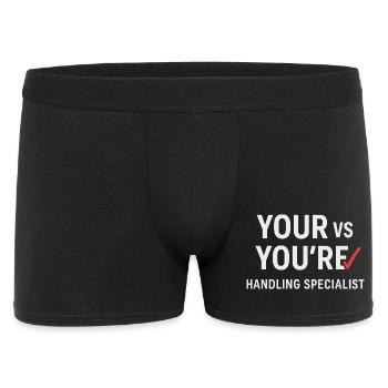 Grammaire Oxford Virgule Règles de la langue - Boxer Homme - noir - Devant