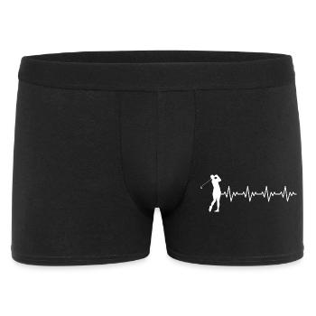 Golfeur Golfeur Golf Shot ECG Battement de cœur Fréquence cardiaque - Boxer Homme - noir - Devant