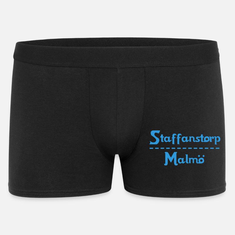 Staffanstorp – Malmö Himmelblaues Design - Männer Boxer Shorts - Schwarz
