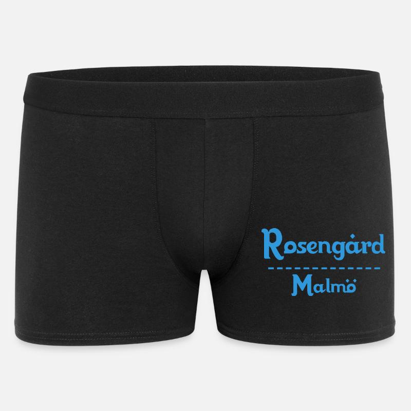 Rosengård – Malmö Sky Blue Design - Männer Boxer Shorts - Schwarz
