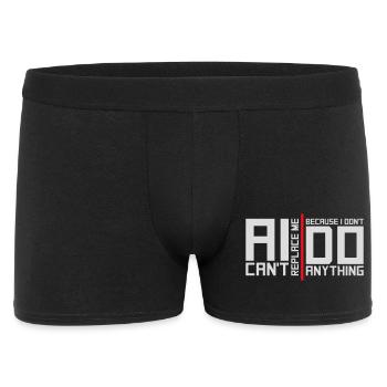L’IA ne peut pas me remplacer Je ne fais rien Blague humoristique - Boxer Homme - noir - Devant