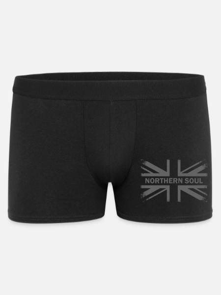 Northern Soul - Grey Union Jack - British Flag - Men's Boxer Shorts - black