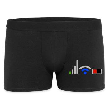 Tech Signal and Battery Wifi Network Icons - Men's Boxer Shorts - black - Front