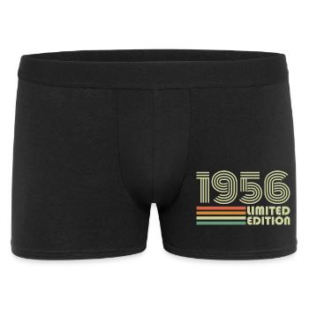 Jahrgang 1956 Retro 1956 Geburtstagsgeschenk - Männer Boxer Shorts - Schwarz - Vorne
