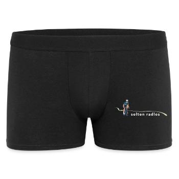Rarement sans roues – Vélo de route Jeu de mots - Boxer Homme - noir - Devant