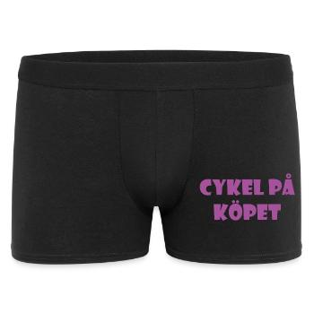 Bicycle in the Bargain – Textdesign - Männer Boxer Shorts - Schwarz - Vorne