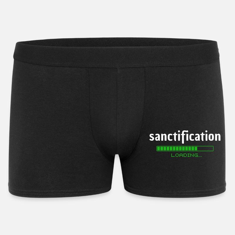 Sanctification - Heiligung - loading - christlich - Männer Boxer Shorts - Schwarz