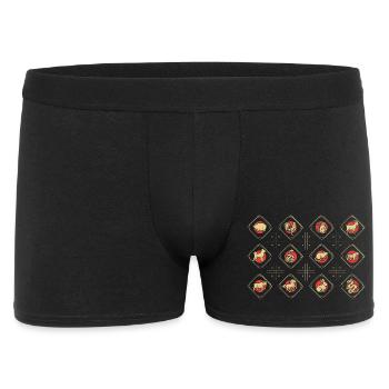 Lunar Chinese New Year Chinese Zodiac Animal Signs - Men's Boxer Shorts - black - Front
