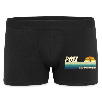 Baltic Sea RETRO BEACH FEELINGS POEL Souvenier Funny - Men's Boxer Shorts - black - Front