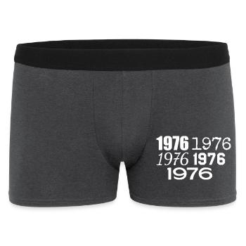 1976 - Männer Boxer Shorts - Anthrazit - Vorne