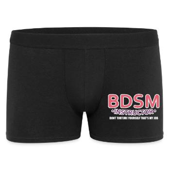 BDSM Instructor Sarcastic Adult Humor Design - Männer Boxer Shorts - Schwarz - Vorne