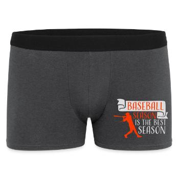 Baseball Season Is The Best Season Fan Game Sports - Men's Boxer Shorts - charcoal grey - Front