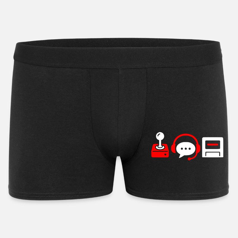 Retro controller, PC and headset - Men's Boxer Shorts - black