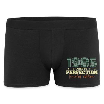 1985 - Männer Boxer Shorts - Schwarz - Vorne