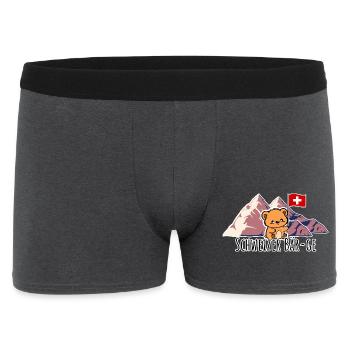 Schweizer Berge äh Bär-ge! putziger Schweizer Bär - Männer Boxer Shorts - Anthrazit - Vorne