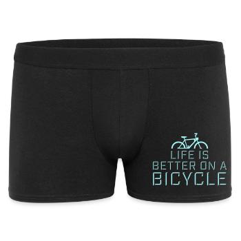 Life is better on a bicycle Cycling Saying Sport - Men's Boxer Shorts - black - Front