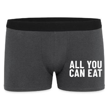 All You Can Eat - Männer Boxer Shorts - Anthrazit - Vorne