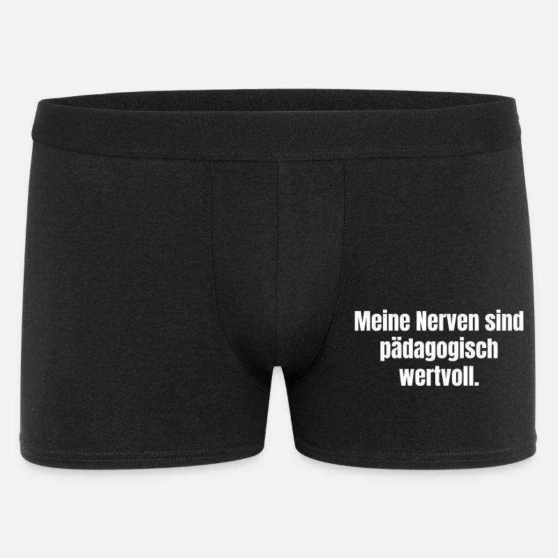Pädagogisch wertvolle Nerven - Männer Boxer Shorts - Schwarz