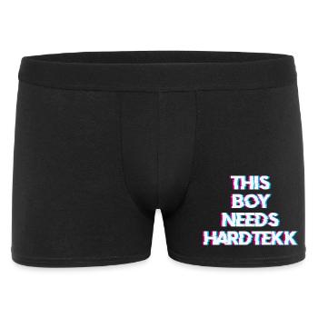 Hardtekk Tekk - Männer Boxer Shorts - Schwarz - Vorne