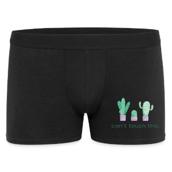 Can’t Touch This Kaktus Lustiger Spruch - Männer Boxer Shorts - Schwarz - Vorne