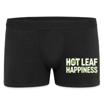 Hot Leaf Happiness Funny Tea Saying For - Men's Boxer Shorts - black - Front