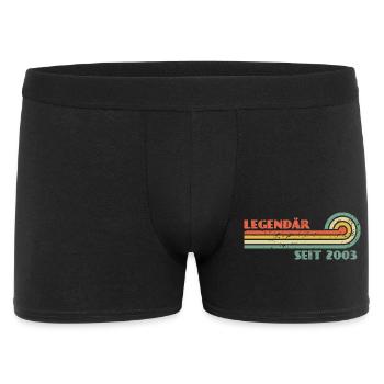 Legendär seit 2003 Retro-Welle - Männer Boxer Shorts - Schwarz - Vorne