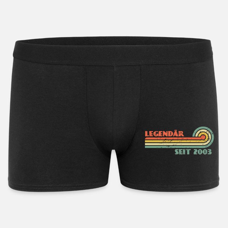Legendär seit 2003 Retro-Welle - Männer Boxer Shorts - Schwarz