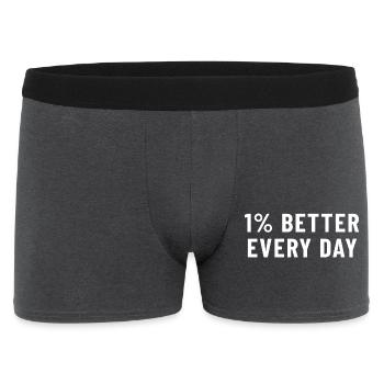 1 % mieux chaque jour - Boxer Homme - charbon - Devant