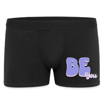 Sei einfach DU - Männer Boxer Shorts - Schwarz - Vorne