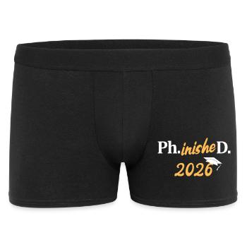 Doktortitel 2026 PhD Doktor Promotion - Männer Boxer Shorts - Schwarz - Vorne