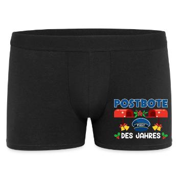 Christmas holidays POSTMAN OF THE YEAR Funny - Men's Boxer Shorts - black - Front