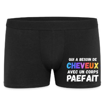 Man Humour Bald Gift Man Humour Joke Baldness - Boxer Homme - noir - Devant