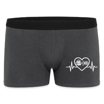 Heart Beer Archery Humor - Men's Boxer Shorts - charcoal grey - Front