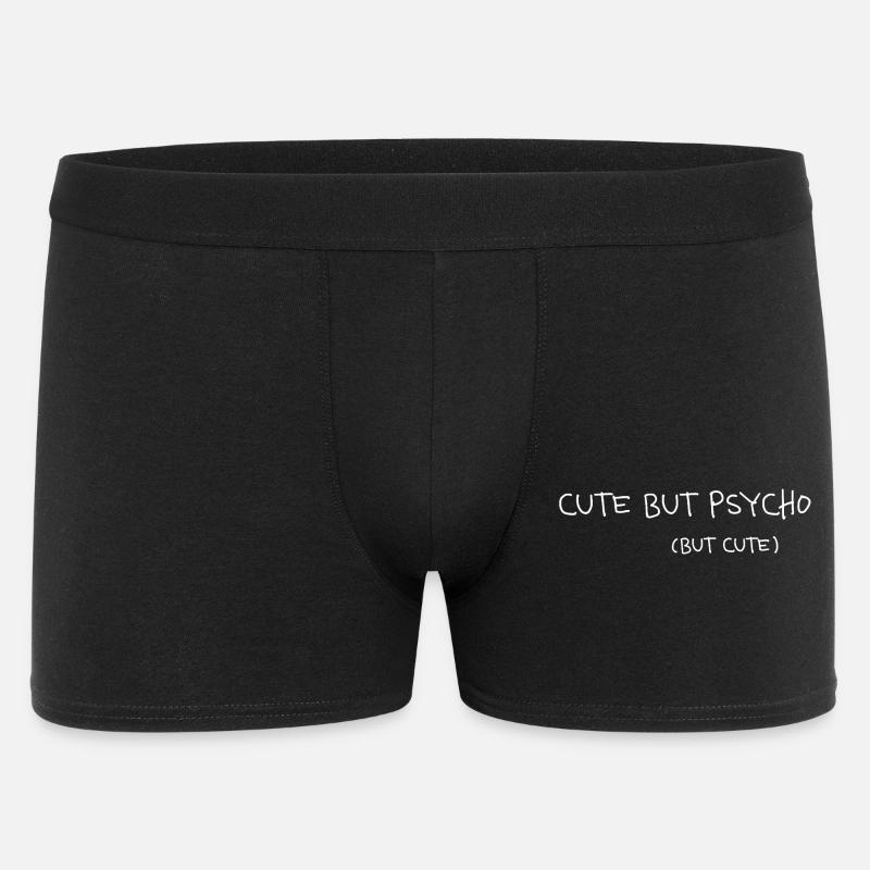 Cute But Psycho Minimal Saying - Men's Boxer Shorts - black