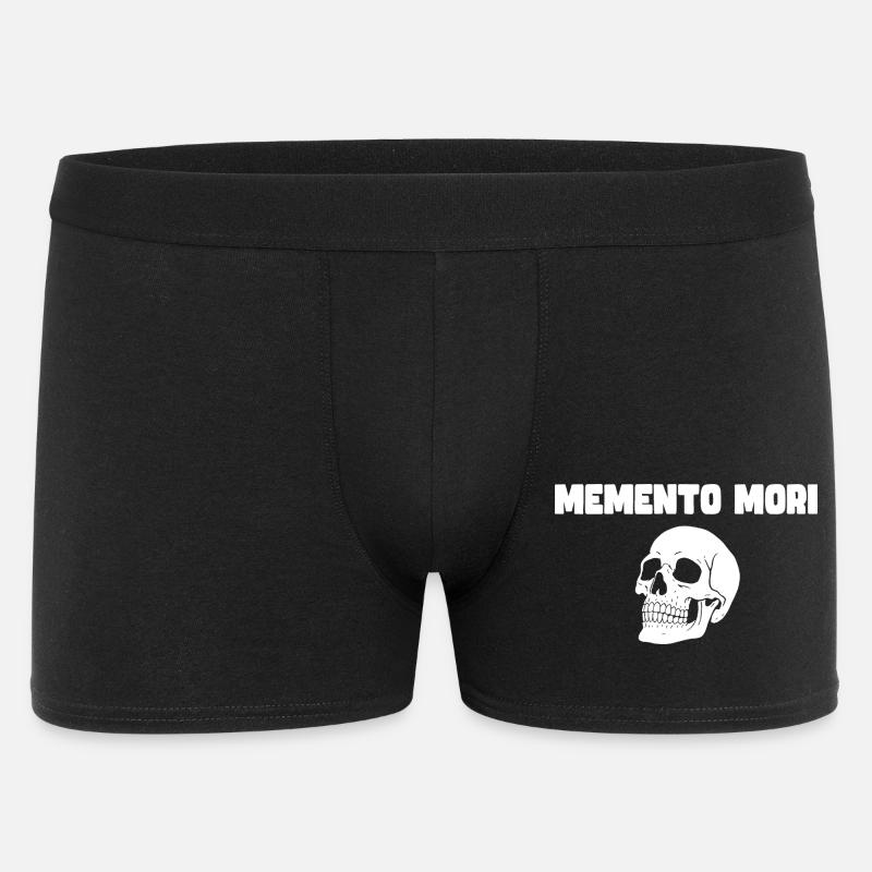 Memento Mori Schädel - Männer Boxer Shorts - Schwarz