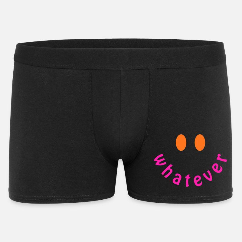 Whatever Smile - Lustiges Y2K Statement Design - Männer Boxer Shorts - Schwarz