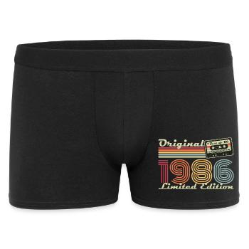 Original 1986 Vintage Vintage Birthday Retro - Men's Boxer Shorts - black - Front