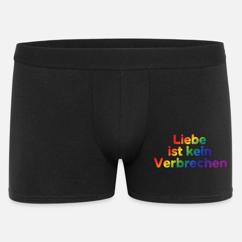 Liebe ist kein Verbrechen – Pride Statement - Männer Boxer Shorts - Schwarz