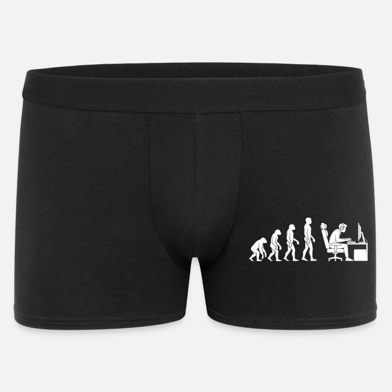 L’évolution s’arrête au bureau - Boxer Homme - noir