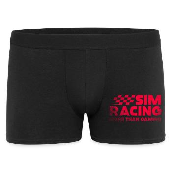 Sim Racing Neon Checkered Logo - Men's Boxer Shorts - black - Front