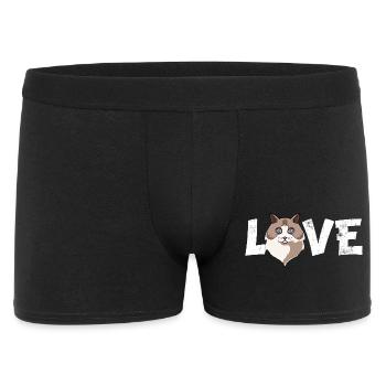 Ragdoll Chat Amateur de Chat Maman Chat Papa Chaton - Boxer Homme - noir - Devant