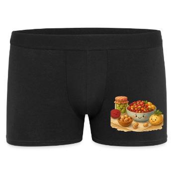 Vinaigrette Salat - Männer Boxer Shorts - Schwarz - Vorne