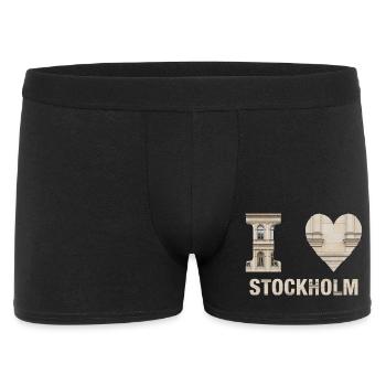I Love Stockholm – Nordic Architectural Design - Männer Boxer Shorts - Schwarz - Vorne