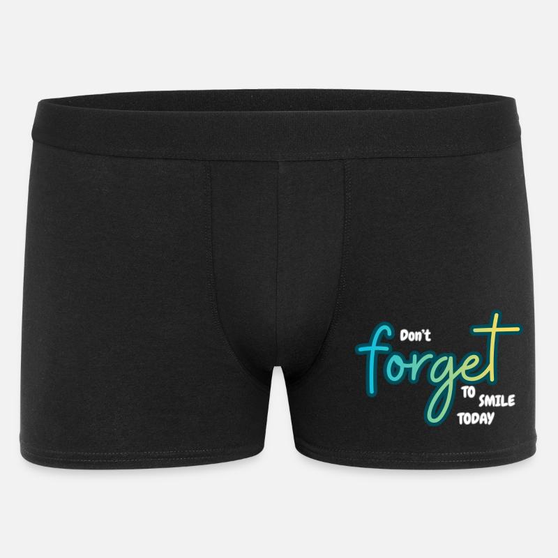 Don't forget to smile today - Männer Boxer Shorts - Schwarz