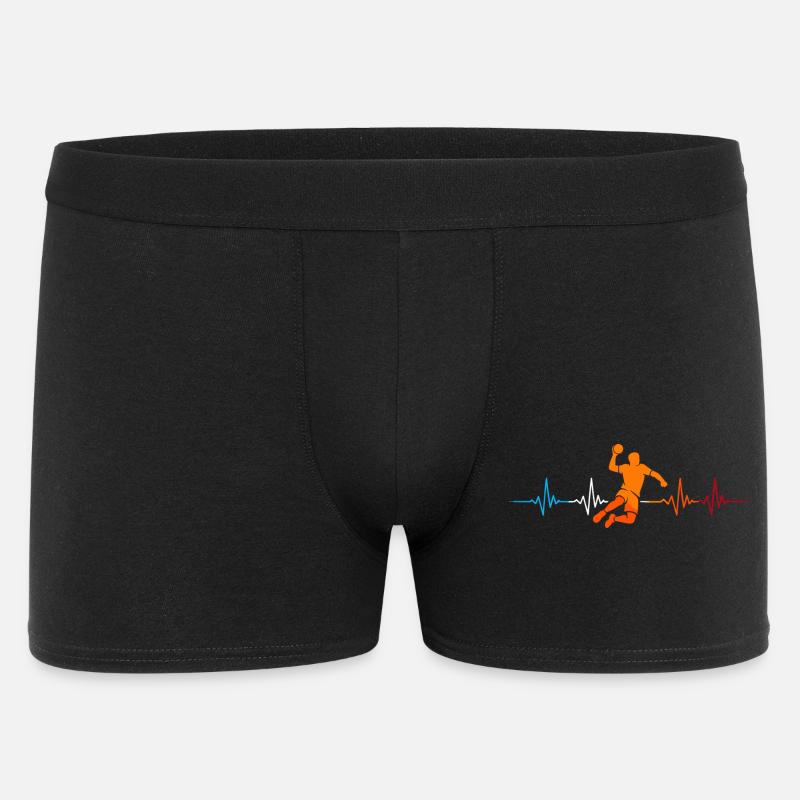 Handball Trainer Herzschlag – Geschenkidee - Männer Boxer Shorts - Schwarz