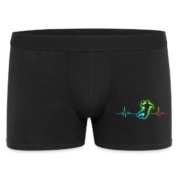 handball herzschlag - Männer Boxer Shorts - Schwarz - Vorne