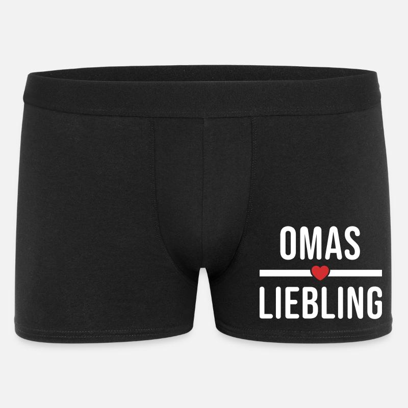 Omas Liebling - Männer Boxer Shorts - Schwarz