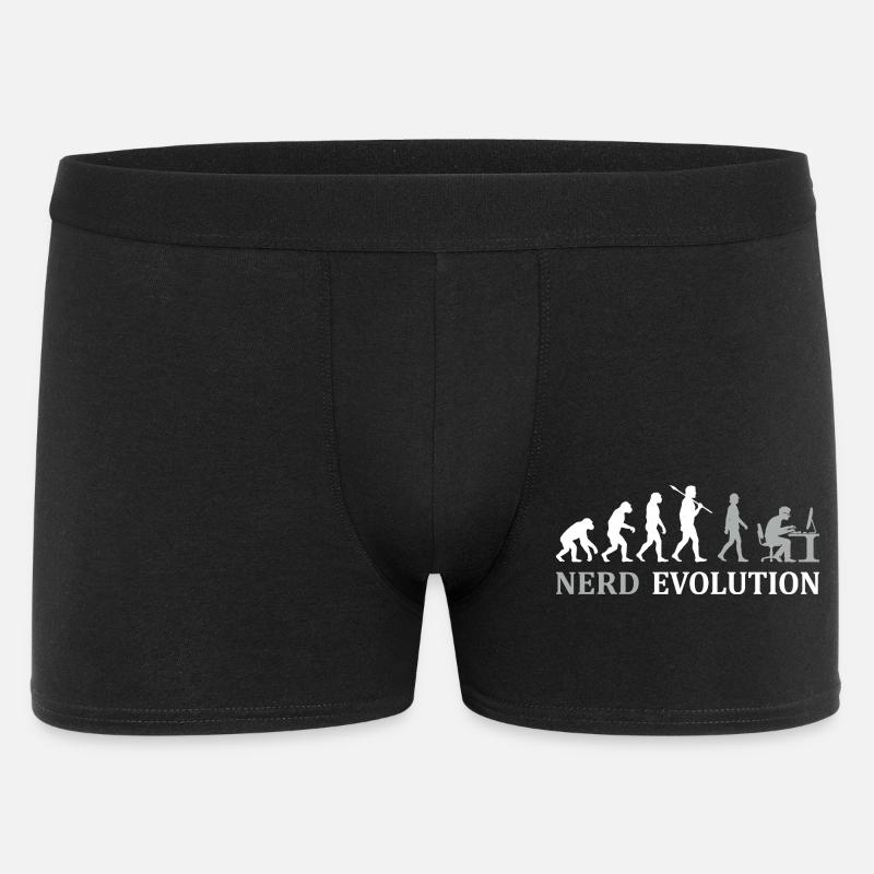Nerd Evolution – Vom Affen zum PC-Profi - Männer Boxer Shorts - Schwarz